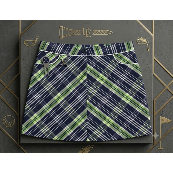 Emerald 18 Pants - Emerald 18 Womens Golf Skirt Size 12 Plaid Skort Pockets Built‑In Shorts Comfort